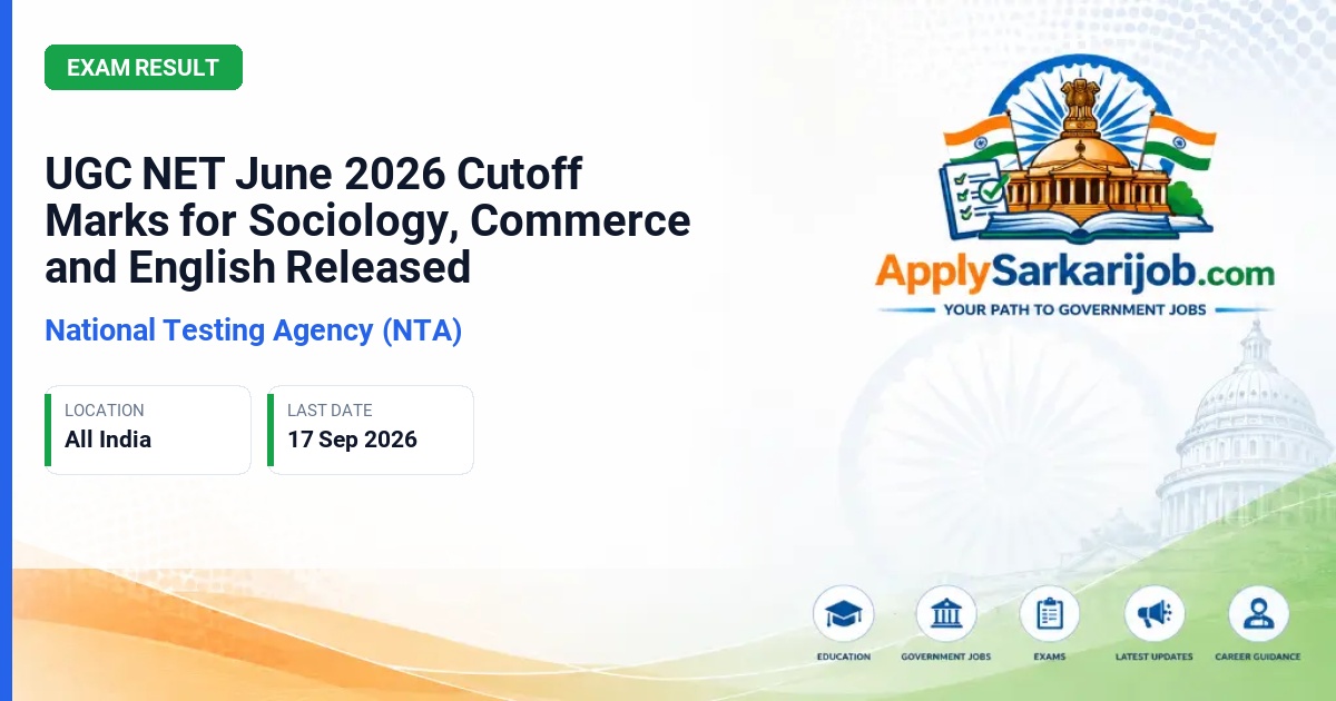National Testing Agency (NTA) - UGC NET June 2026 Cutoff Marks Official Notification Poster & Schedule