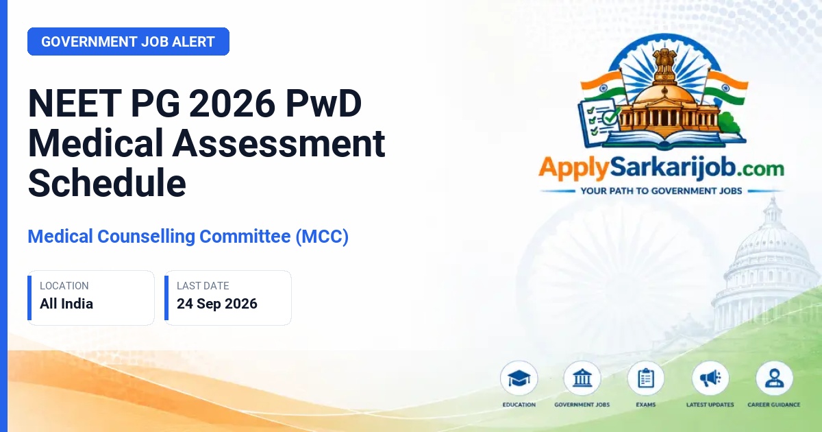 Medical Counselling Committee (MCC) - PwD Medical Assessment Official Notification Poster & Schedule