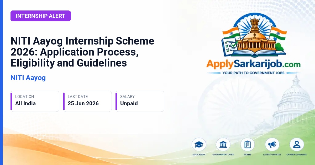 NITI Aayog - Intern Official Notification Poster & Schedule