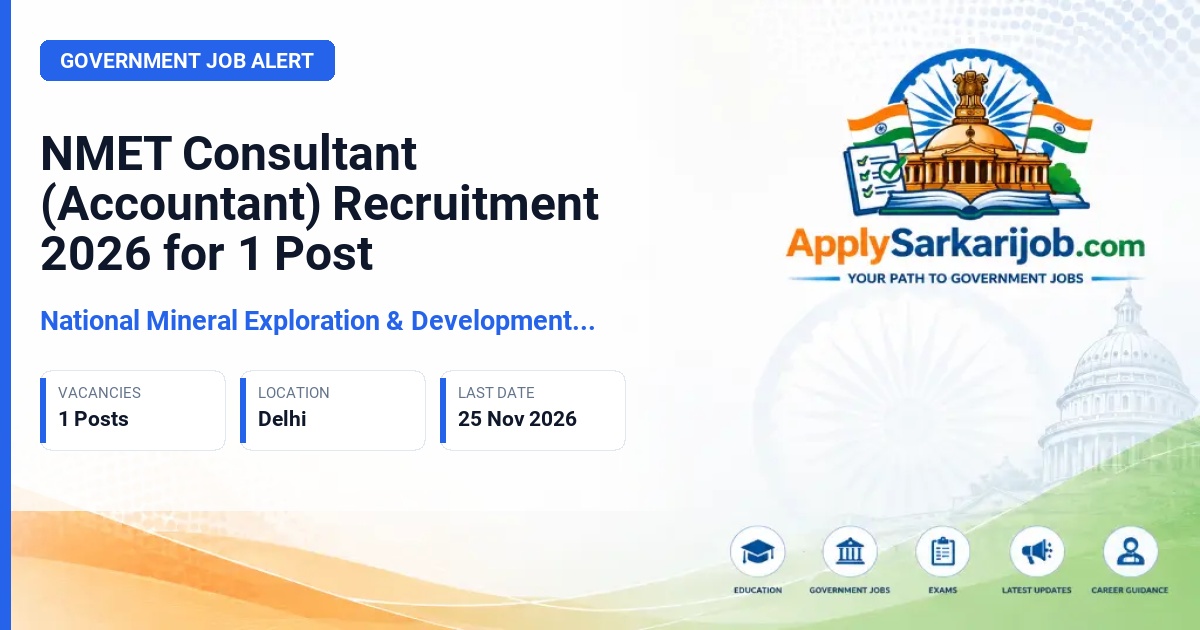 National Mineral Exploration & Development Trust (NMET) - Consultant (Accountant) Official Notification Poster & Schedule