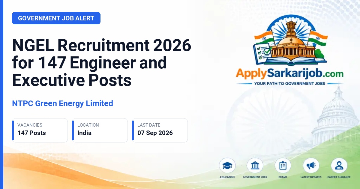 NTPC Green Energy Limited - Engineer and Executive Official Notification Poster & Schedule