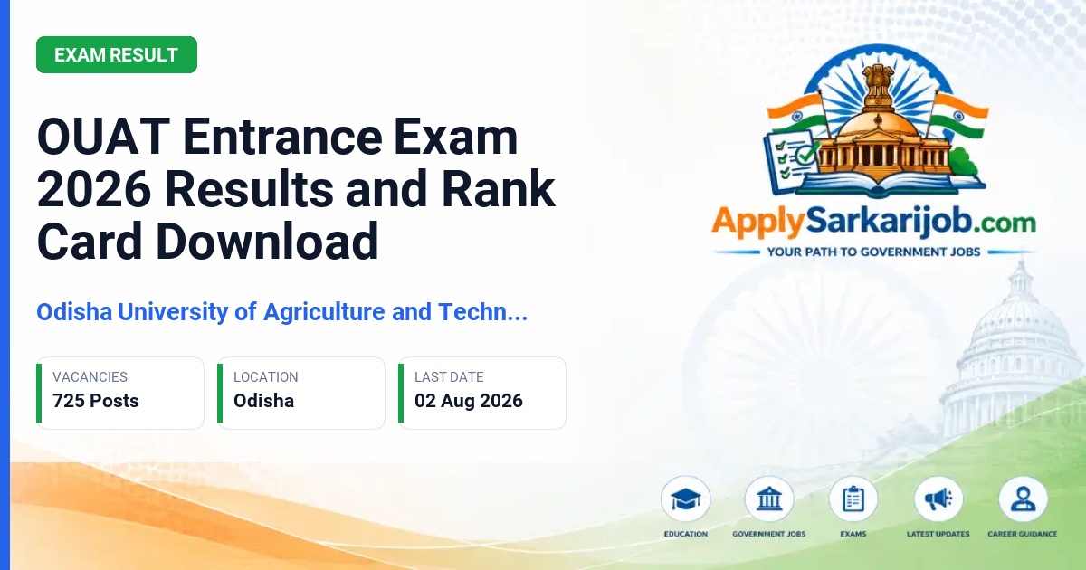 Odisha University of Agriculture and Technology - Undergraduate and Postgraduate Admission 2026 Official Notification Poster & Schedule