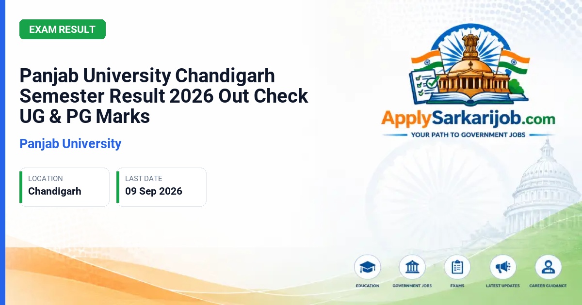Panjab University - UG & PG Semester Exams (BSc, MBA, BBA) Official Notification Poster & Schedule