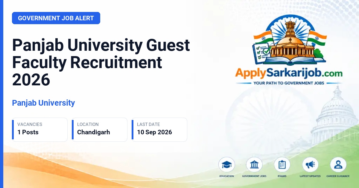Panjab University - Guest Faculty Official Notification Poster & Schedule