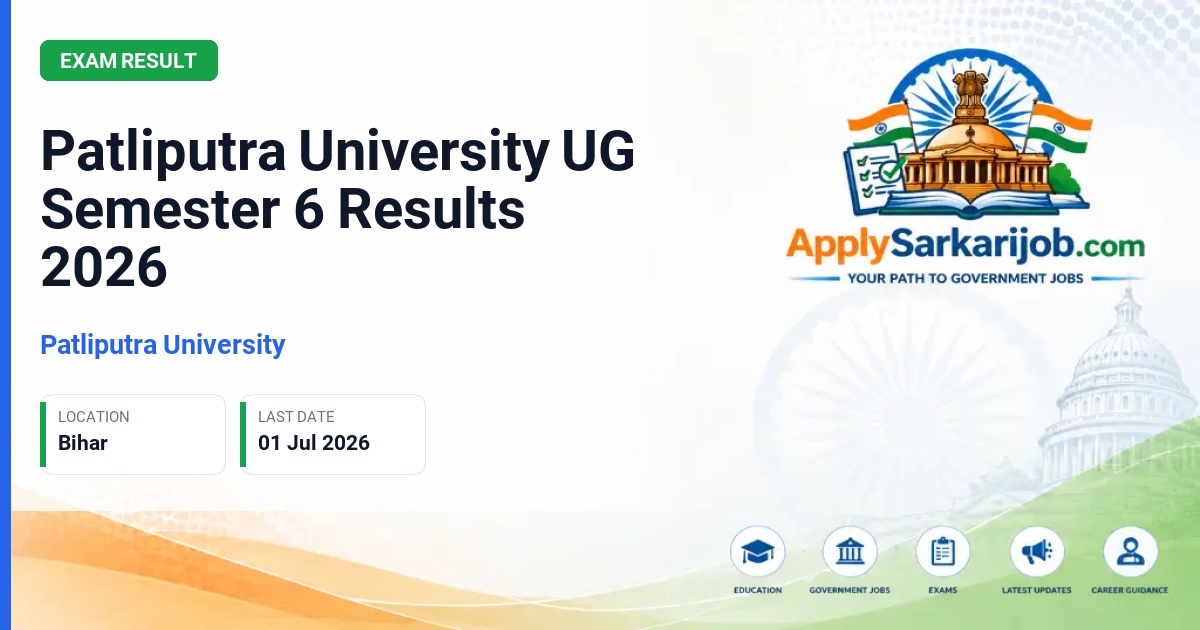 Patliputra University - Patliputra University UG Semester 6 Results 2026 Official Notification Poster & Schedule