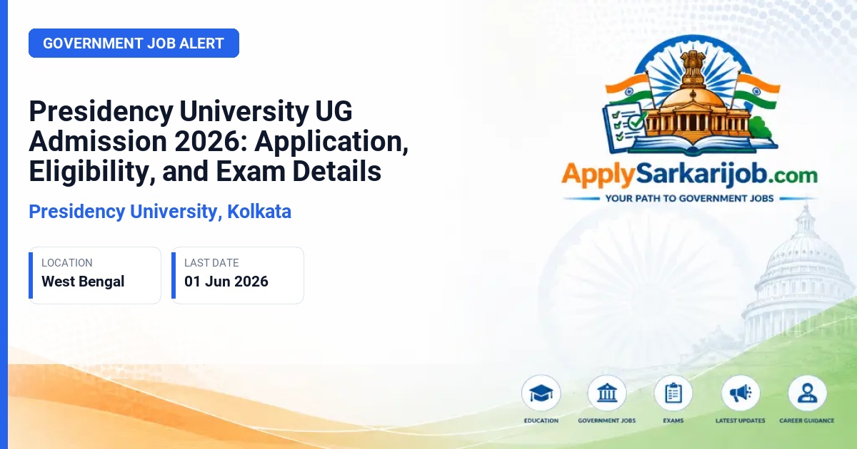 Presidency University, Kolkata - BA/BSc (Honours with Research) Official Notification Poster & Schedule