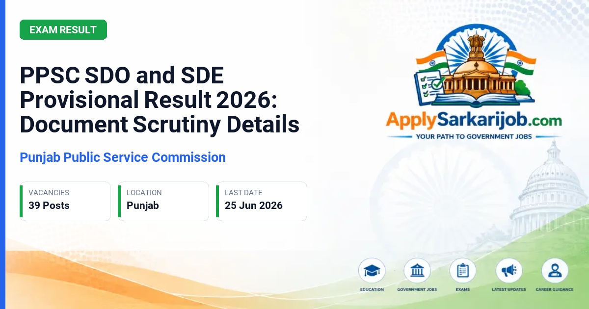 Punjab Public Service Commission - SDO & SDE Official Notification Poster & Schedule