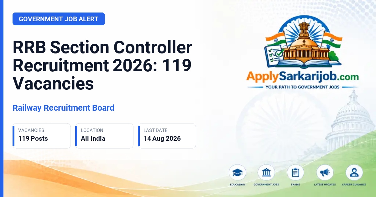 Railway Recruitment Board - Section Controller Official Notification Poster & Schedule