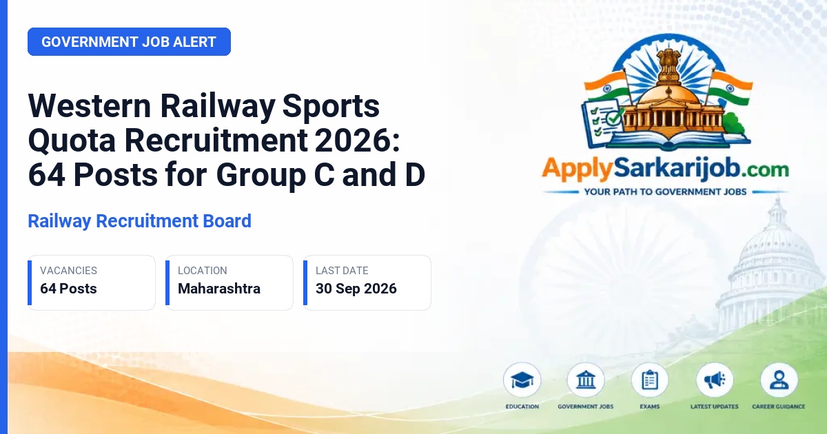Railway Recruitment Board - Sports Quota (Group C and Group D) Official Notification Poster & Schedule
