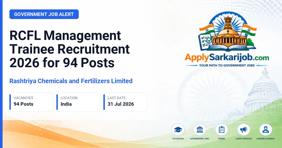 Rashtriya Chemicals and Fertilizers Limited - Management Trainee Official Notification Poster & Schedule