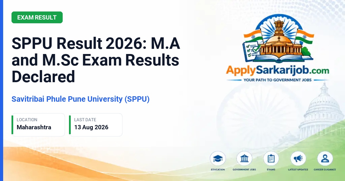 Savitribai Phule Pune University (SPPU) - SPPU Result 2026: M.A and M.Sc Exam Results Declared Official Notification Poster & Schedule