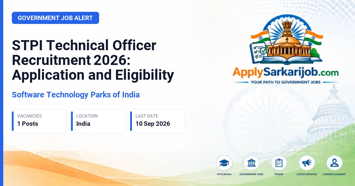 Software Technology Parks of India - Technical Officer Official Notification Poster & Schedule