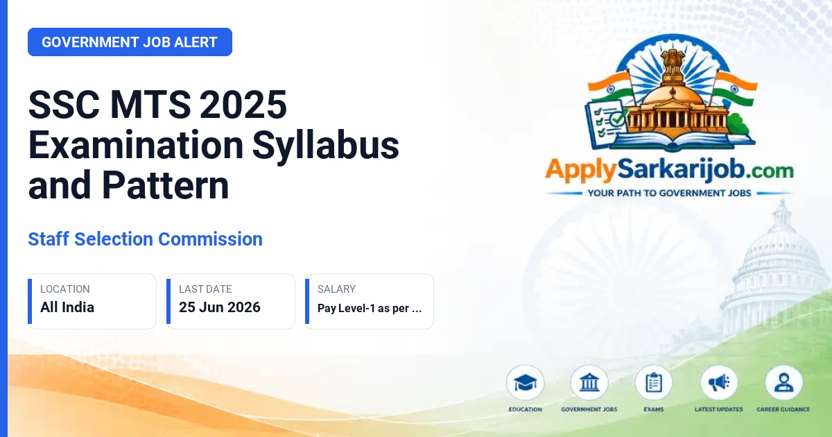 Staff Selection Commission (SSC) - Multi-Tasking Staff (MTS) and Havaldar Official Notification Poster & Schedule