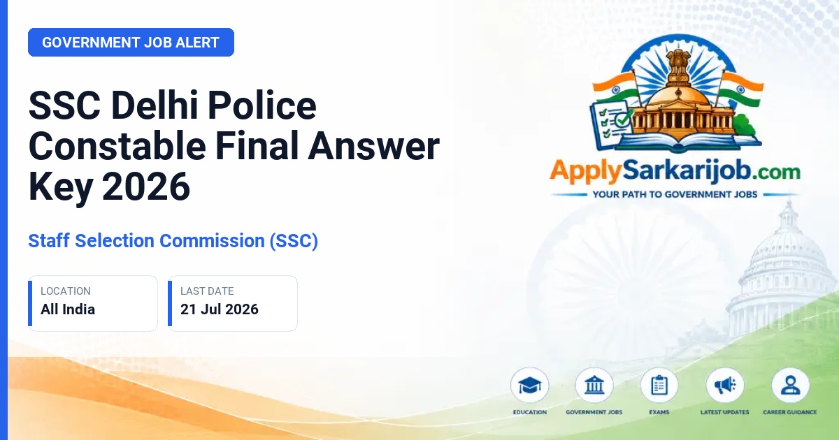 Staff Selection Commission (SSC) - Constable (Executive) Official Notification Poster & Schedule