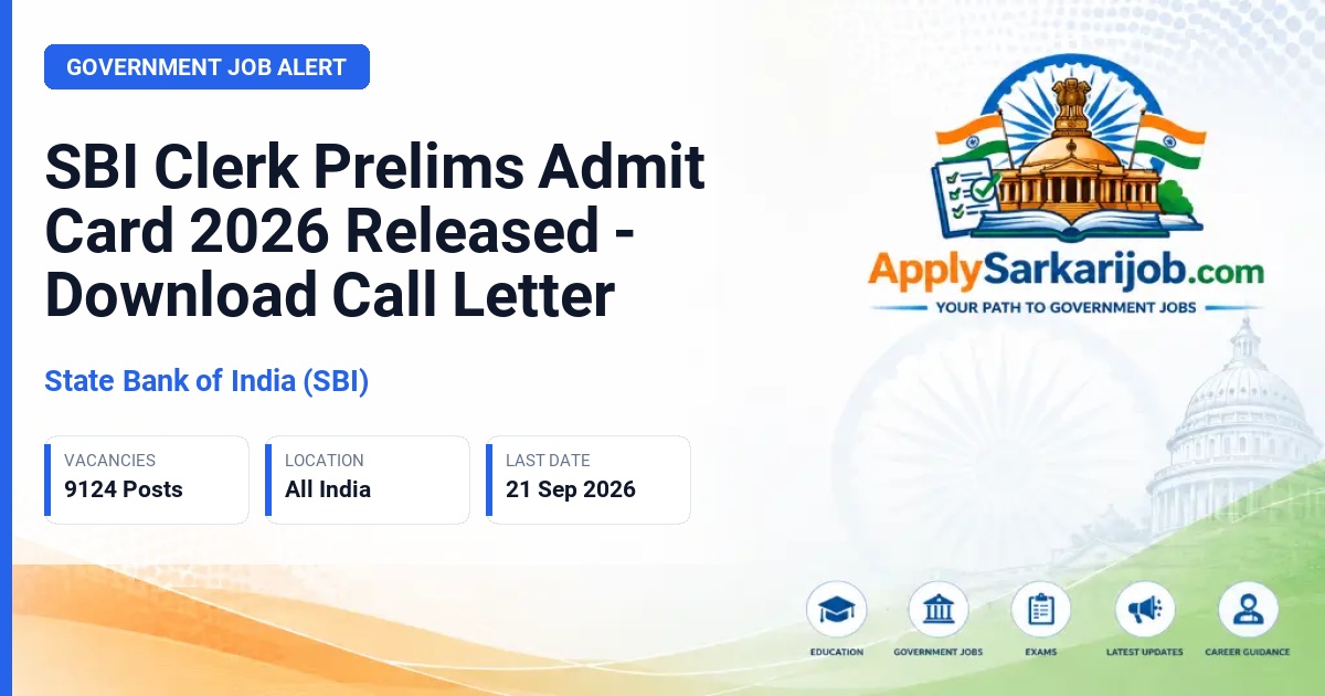 State Bank of India (SBI) - Junior Associate (Customer Support & Sales) Official Notification Poster & Schedule
