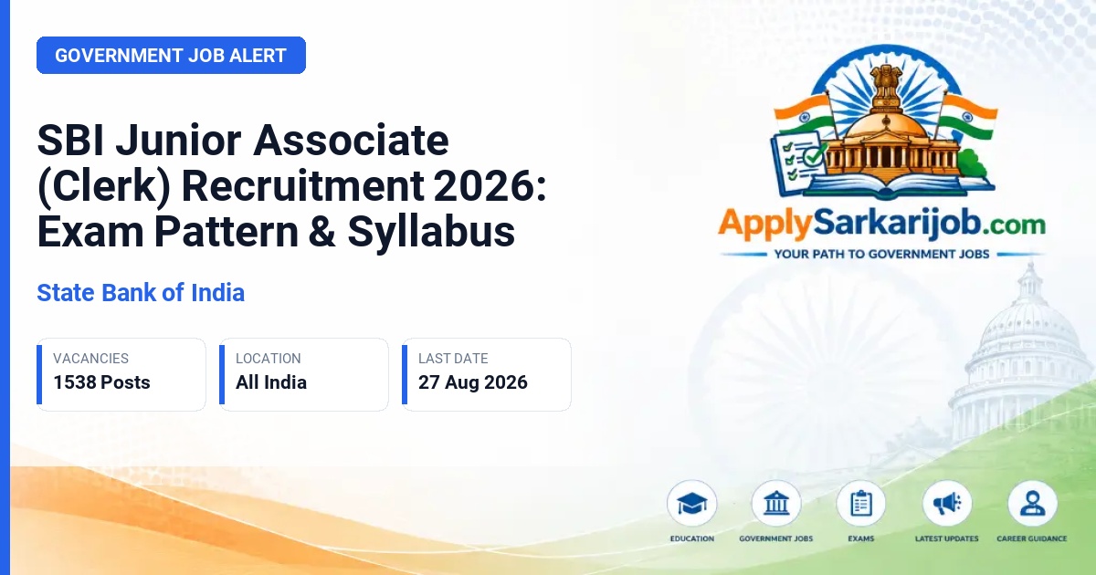 State Bank of India - Junior Associate (Customer Support & Sales) Official Notification Poster & Schedule