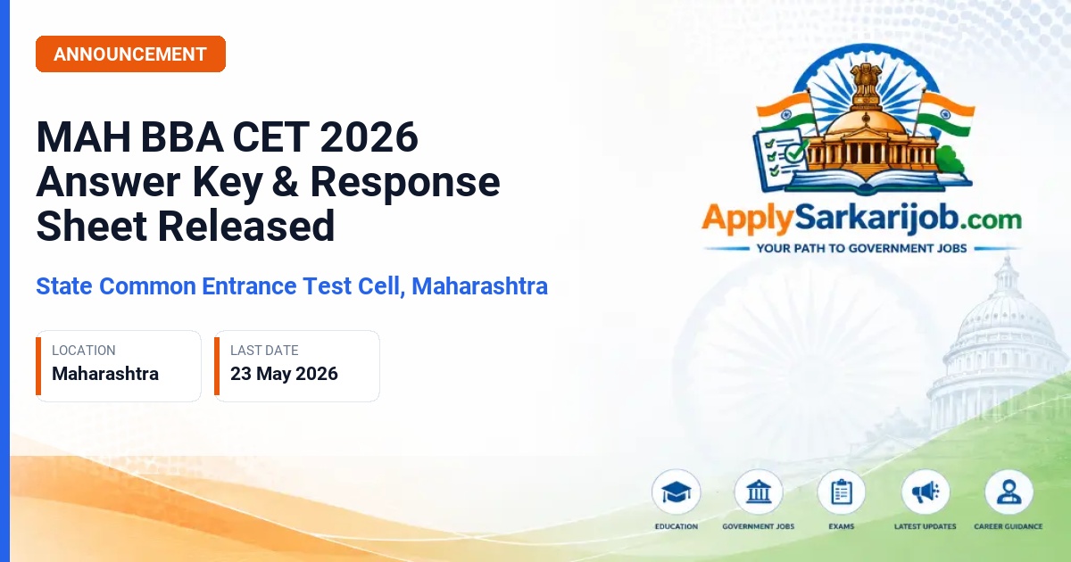 State Common Entrance Test Cell, Maharashtra - MAH BBA CET 2026 Official Notification Poster & Schedule