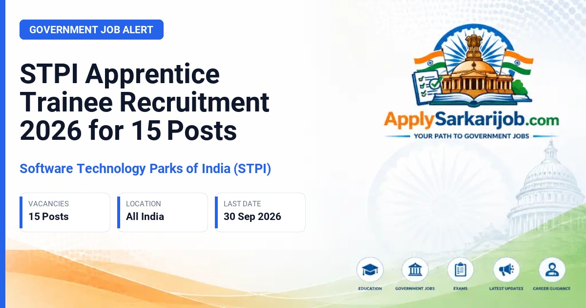 Software Technology Parks of India (STPI) - Apprentice Trainee Official Notification Poster & Schedule
