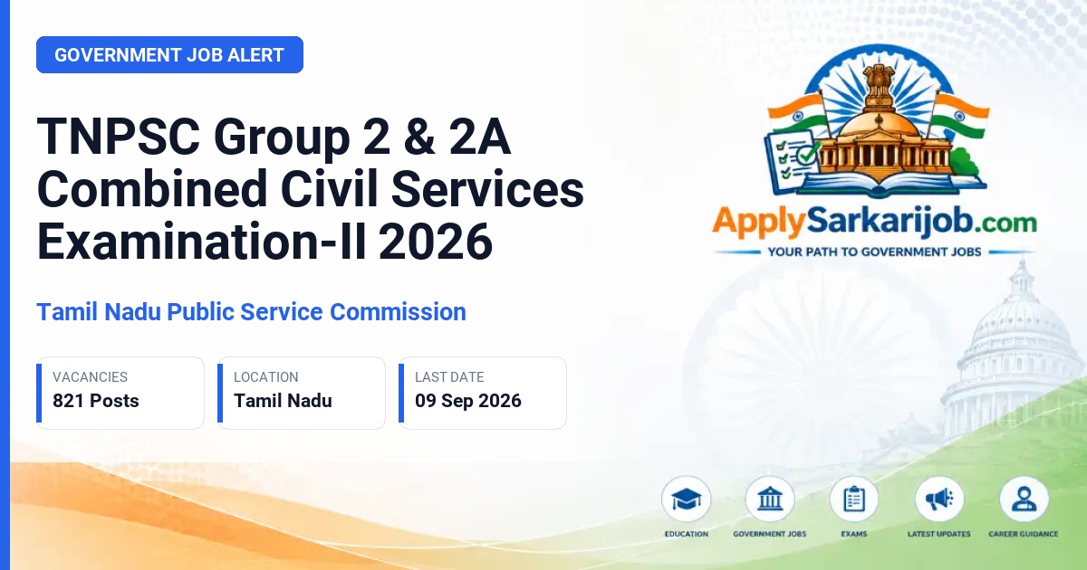 Tamil Nadu Public Service Commission - Assistant, Clerk, and Various Group 2 & 2A Services Official Notification Poster & Schedule