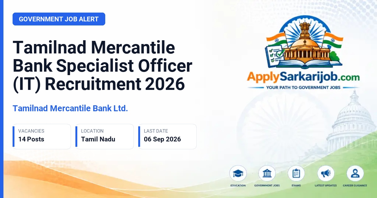 Tamilnad Mercantile Bank Ltd. - Specialist Officer (IT) Official Notification Poster & Schedule