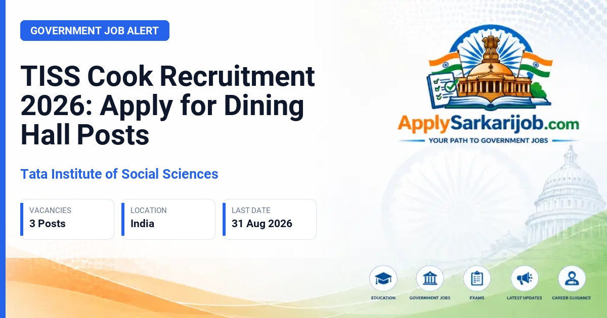 Tata Institute of Social Sciences - Cook (Dining Hall) Official Notification Poster & Schedule