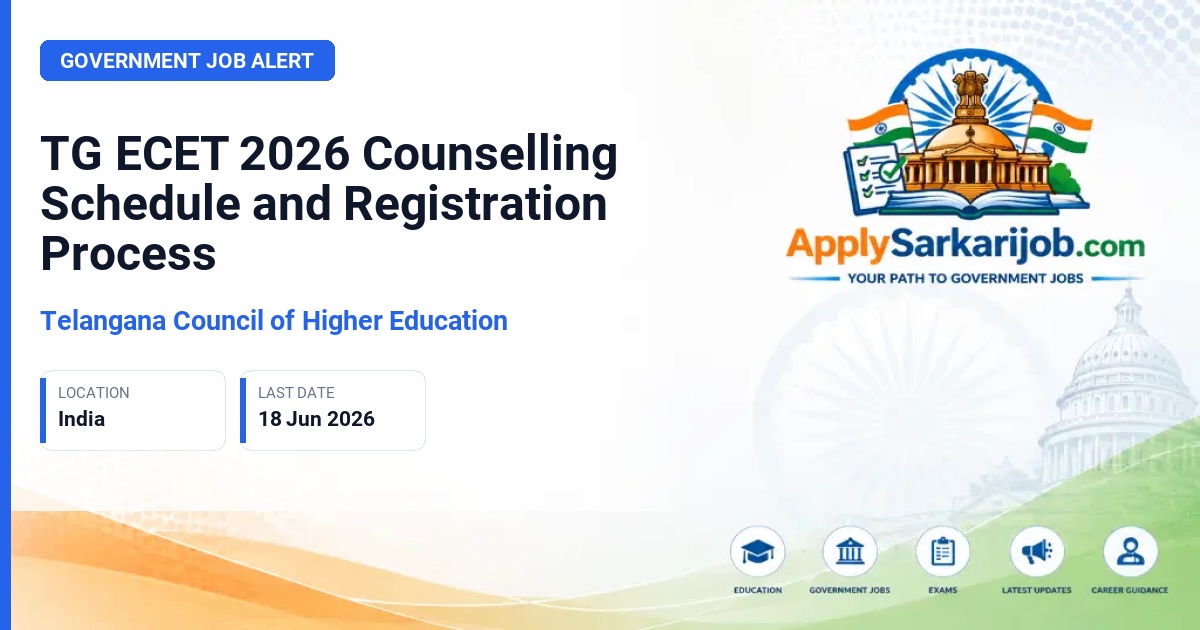 Telangana Council of Higher Education - TG ECET 2026 Counselling Schedule and Registration Process Official Notification Poster & Schedule