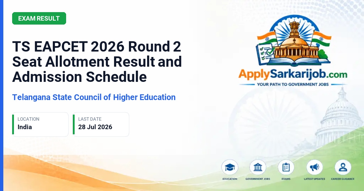 Telangana State Council of Higher Education - Engineering, Agriculture & Pharmacy Admissions Official Notification Poster & Schedule