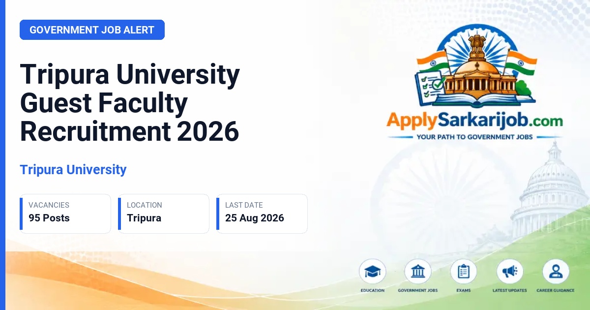 Tripura University - Guest Faculty Official Notification Poster & Schedule