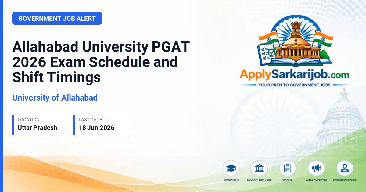 University of Allahabad - Post Graduate Admission Test (PGAT) 2026 Official Notification Poster & Schedule