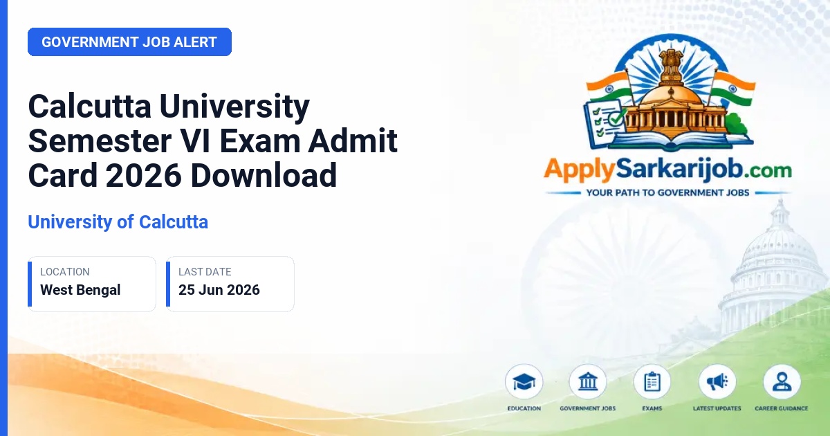 University of Calcutta - Semester VI Examination 2026 Official Notification Poster & Schedule