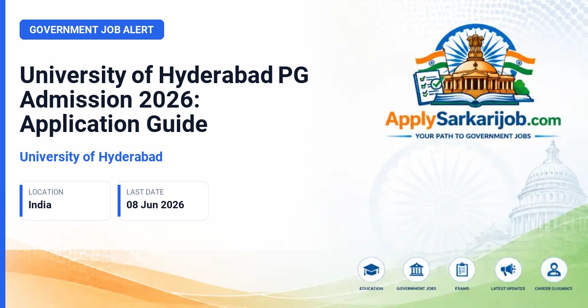 University of Hyderabad - Post Graduate Programs Official Notification Poster & Schedule