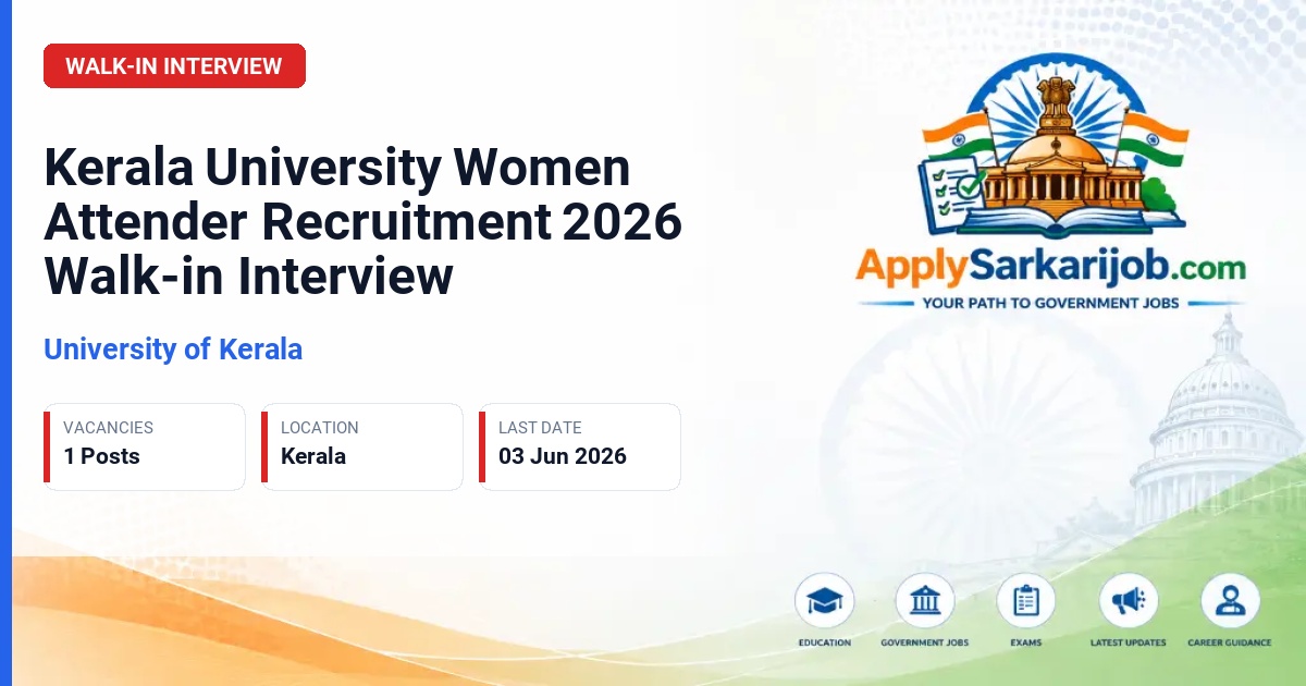 University of Kerala - Women Attender Official Notification Poster & Schedule