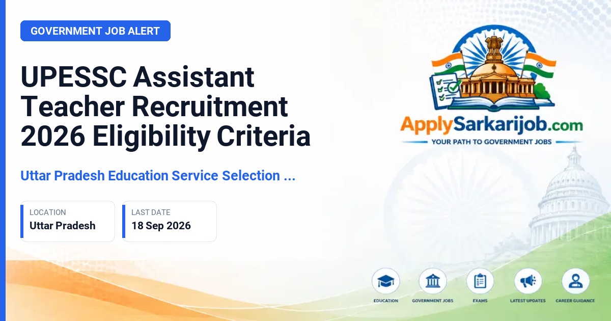 Uttar Pradesh Education Service Selection Commission (UPESSC), Prayagraj - Assistant Teacher Primary (Urban) and Assistant Teacher Related Primary Official Notification Poster & Schedule