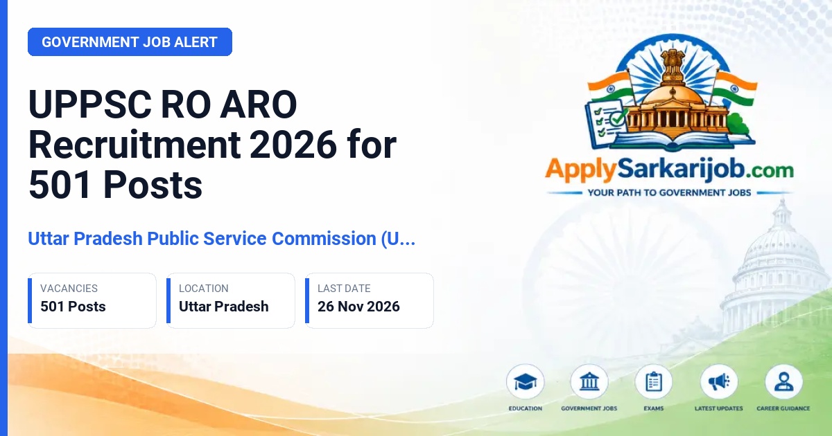 Uttar Pradesh Public Service Commission (UPPSC) - Samiksha Adhikari / Sahayak Samiksha Adhikari Etc. (General/Special Recruitment) Examination-2026 Official Notification Poster & Schedule