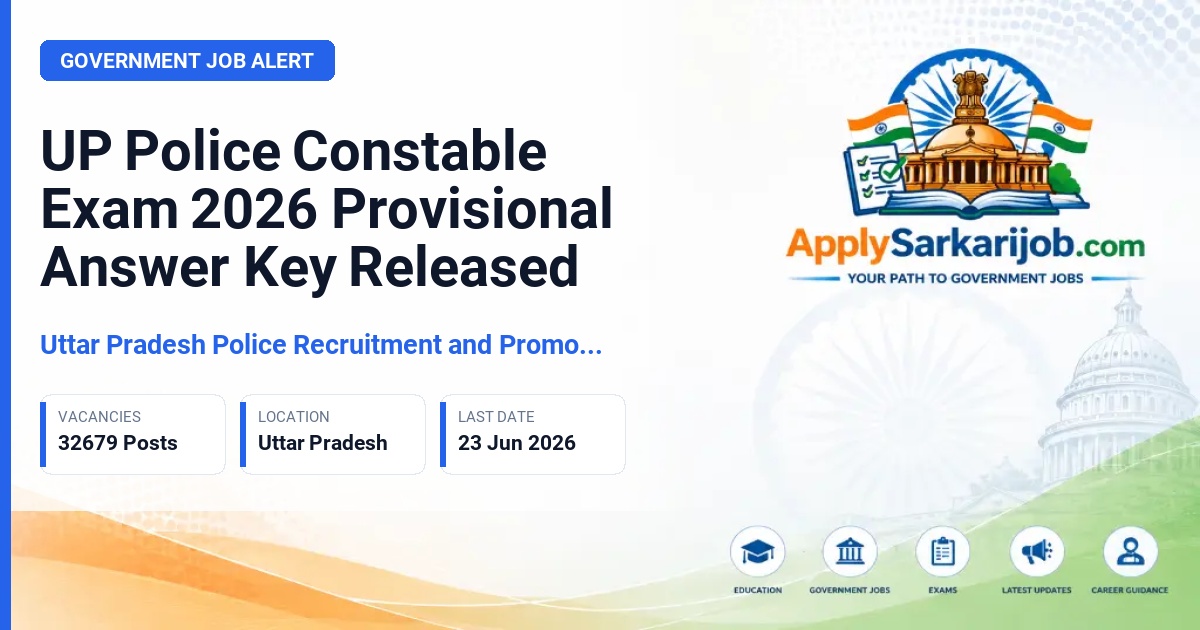 Uttar Pradesh Police Recruitment and Promotion Board (UPPRPB) - Constable Official Notification Poster & Schedule