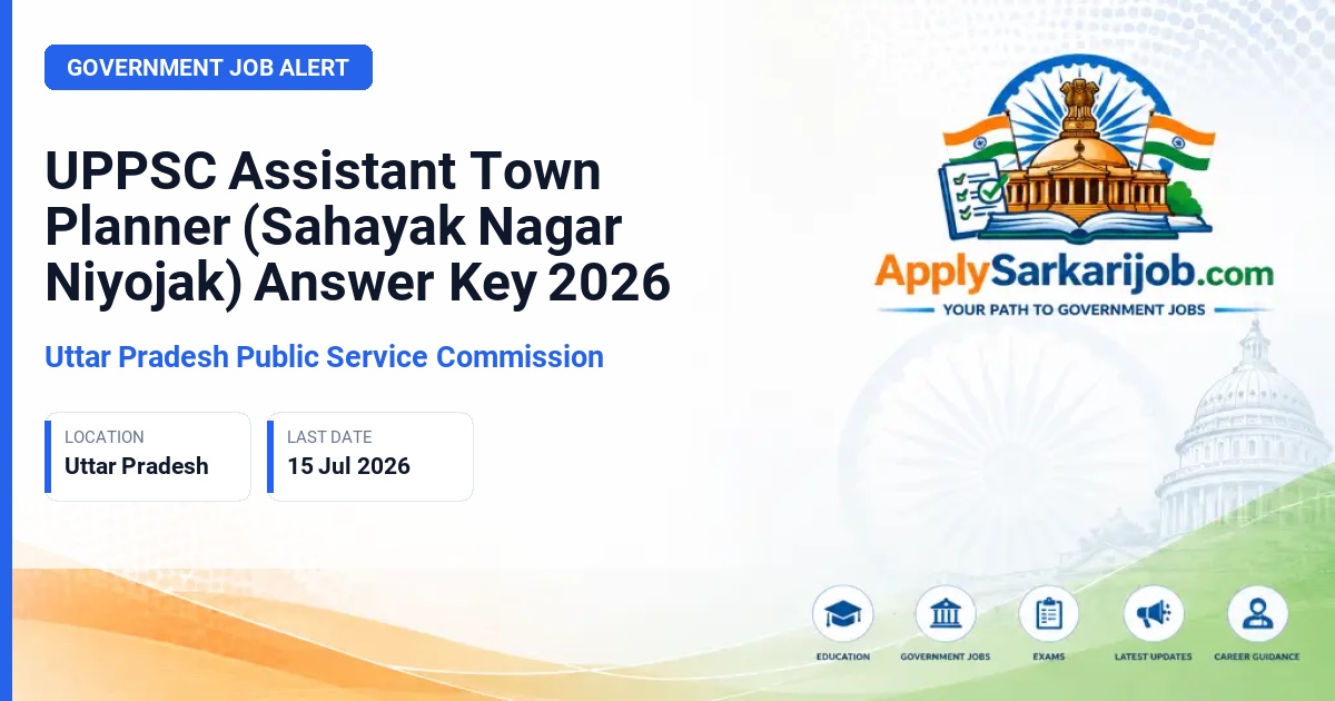 Uttar Pradesh Public Service Commission (UPPSC) - Sahayak Nagar Niyojak (Assistant Town Planner) Official Notification Poster & Schedule