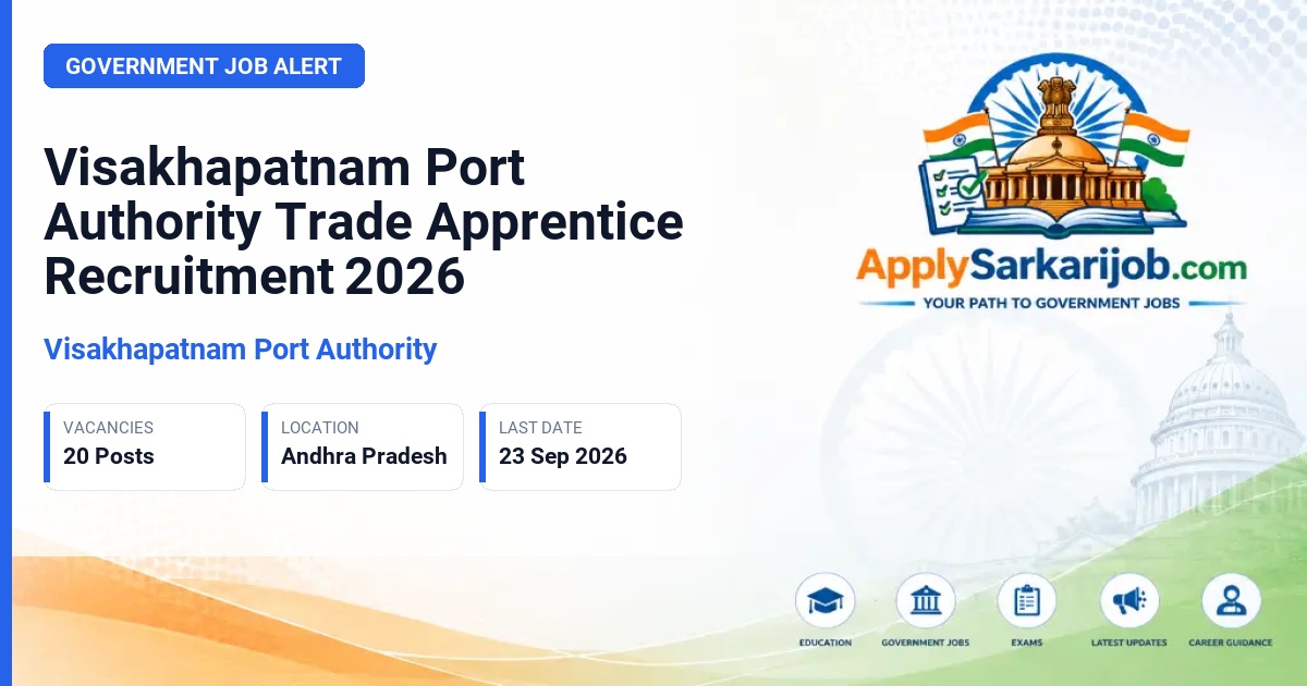 Visakhapatnam Port Authority - Trade Apprentice Official Notification Poster & Schedule