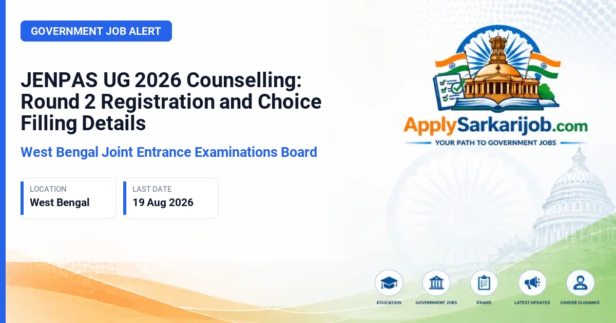 West Bengal Joint Entrance Examinations Board - Undergraduate Nursing and Paramedical Courses Official Notification Poster & Schedule