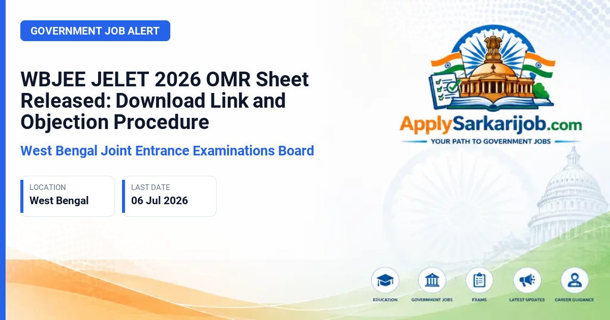 West Bengal Joint Entrance Examinations Board - JELET 2026 Official Notification Poster & Schedule