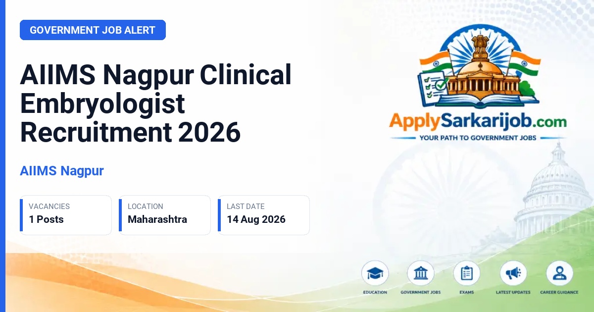 AIIMS Nagpur - Clinical Embryologist Official Notification Poster & Schedule