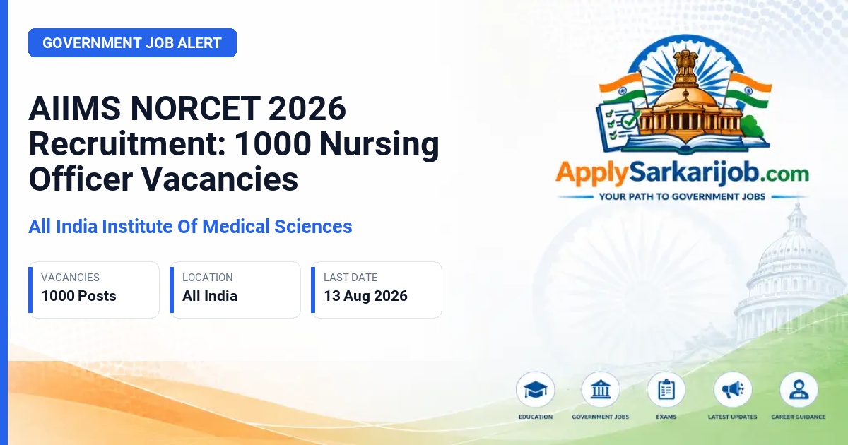 All India Institute Of Medical Sciences - Nursing Officer Official Notification Poster & Schedule