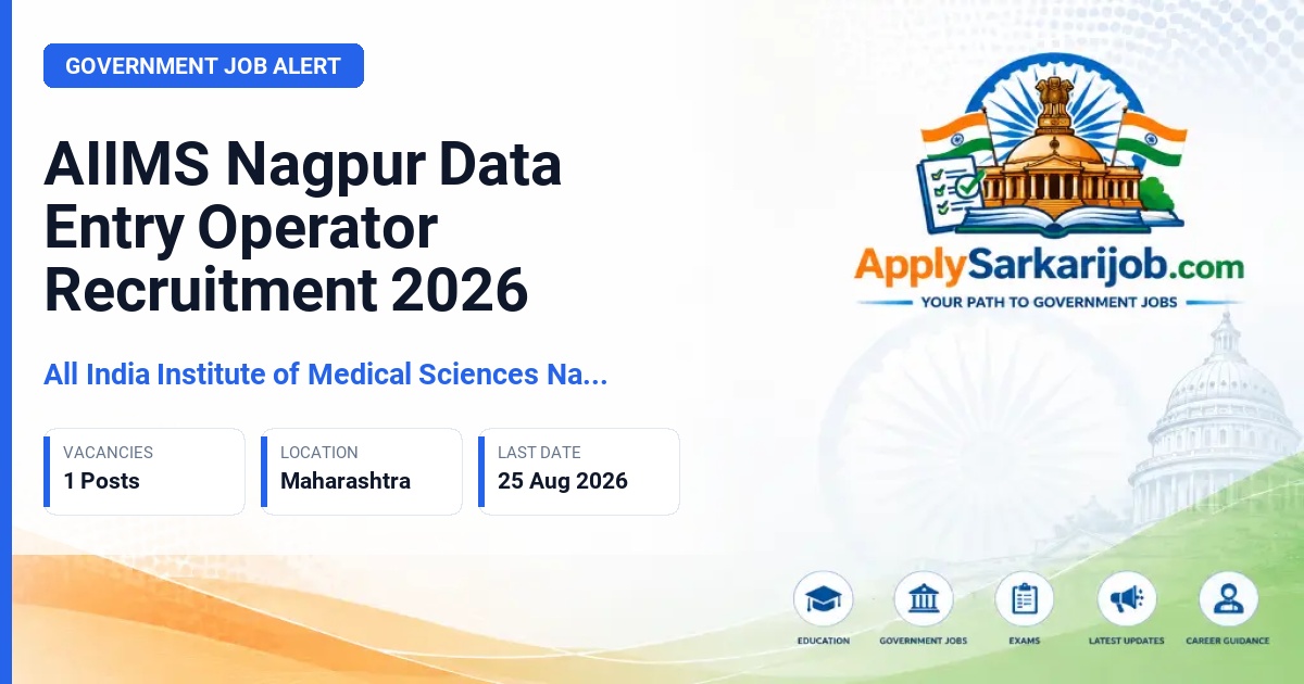 All India Institute of Medical Sciences Nagpur - Data Entry Operator Official Notification Poster & Schedule