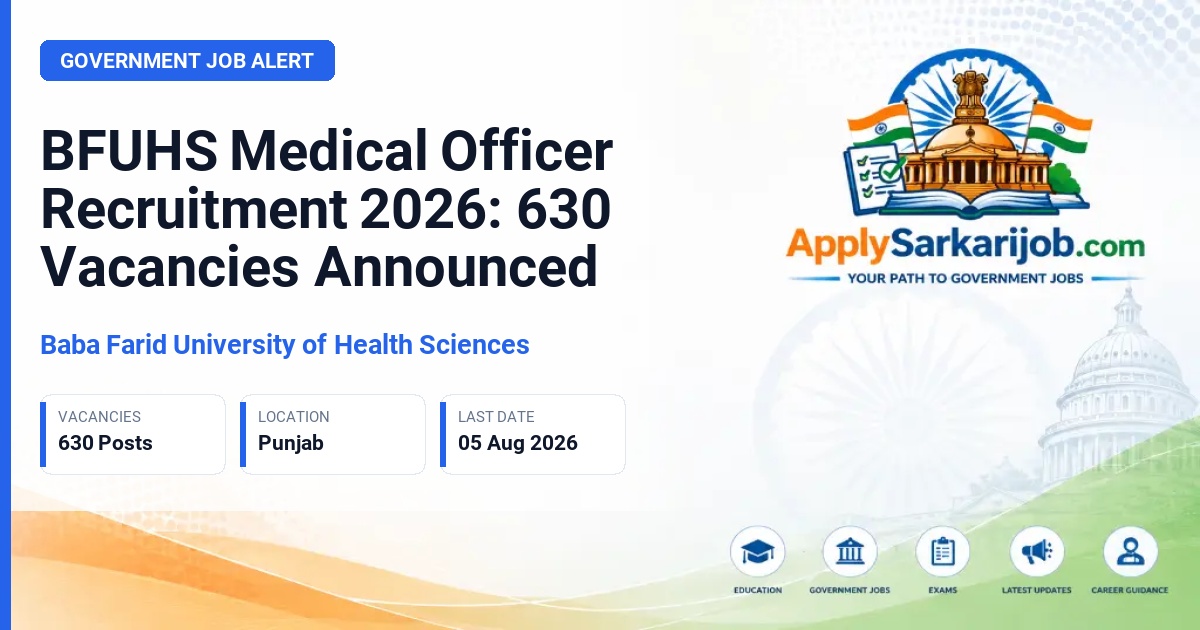 Baba Farid University of Health Sciences - Medical Officer Official Notification Poster & Schedule
