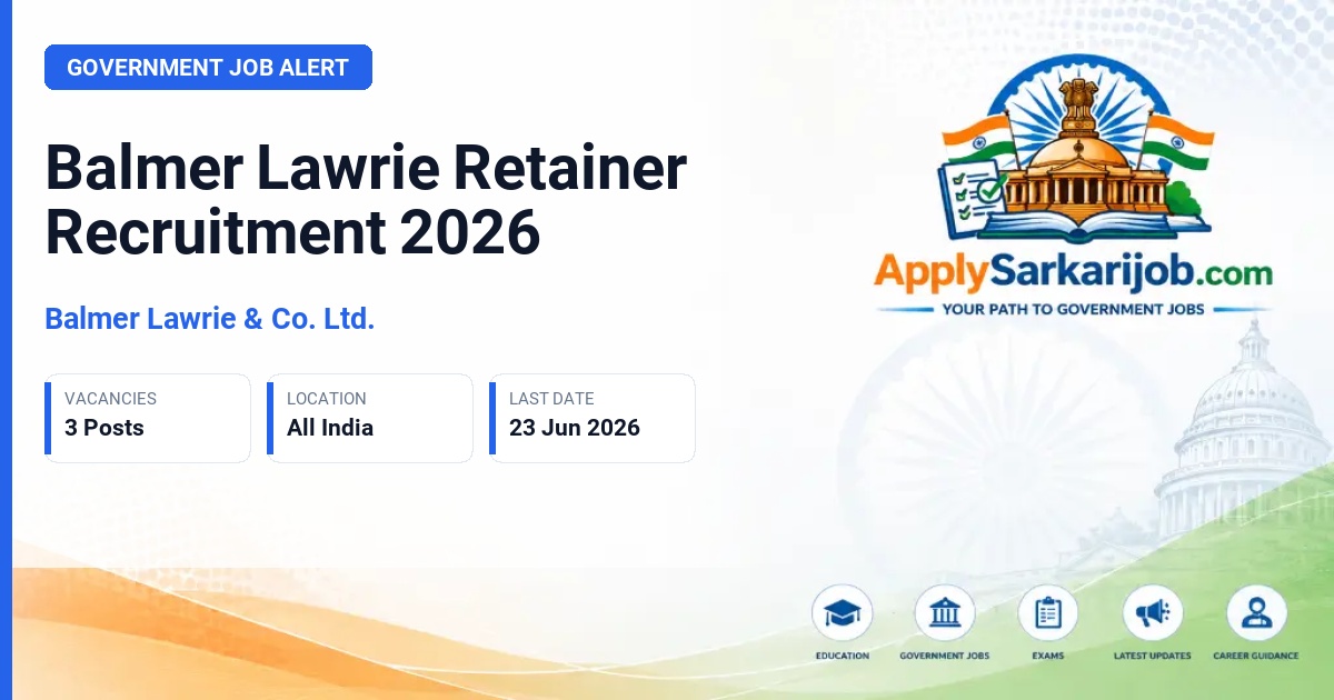 Balmer Lawrie & Co. Ltd. - Retainer Official Notification Poster & Schedule