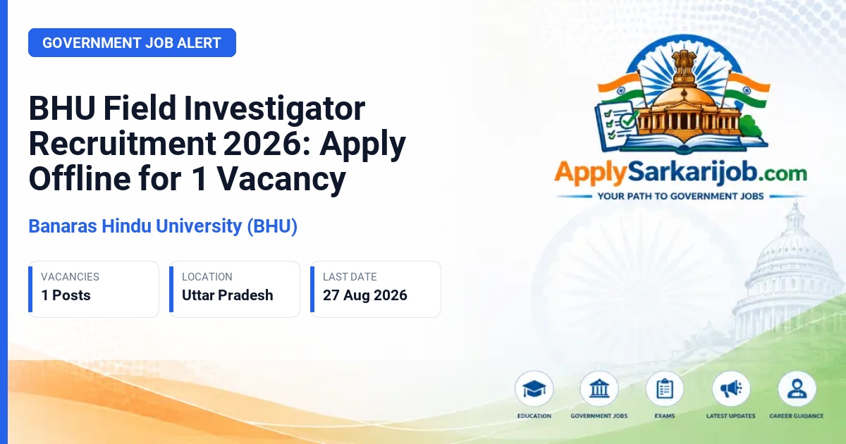 Banaras Hindu University (BHU) - Field Investigator Official Notification Poster & Schedule