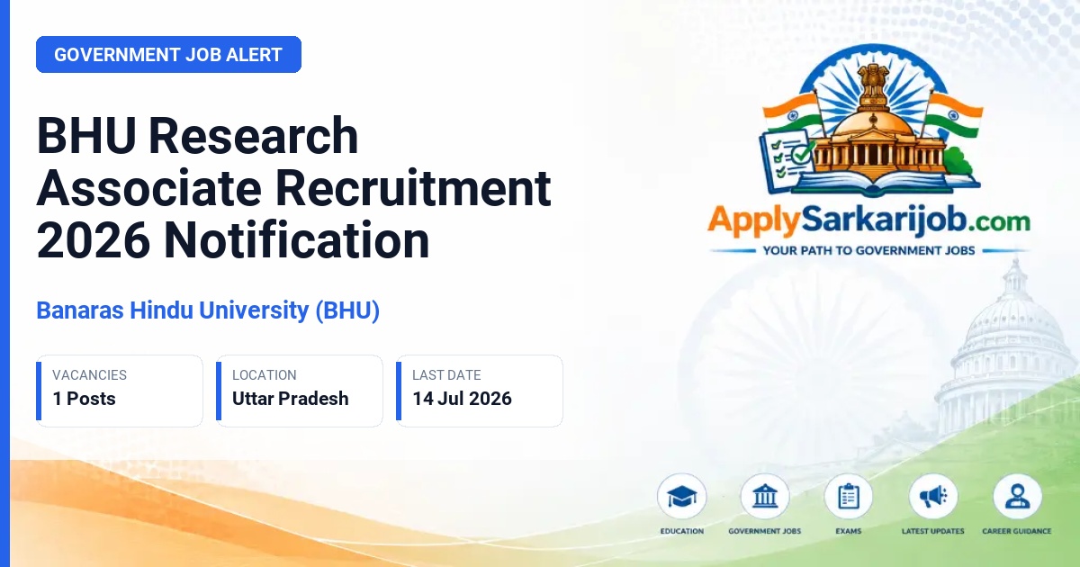 Banaras Hindu University (BHU) - Research Associate Official Notification Poster & Schedule