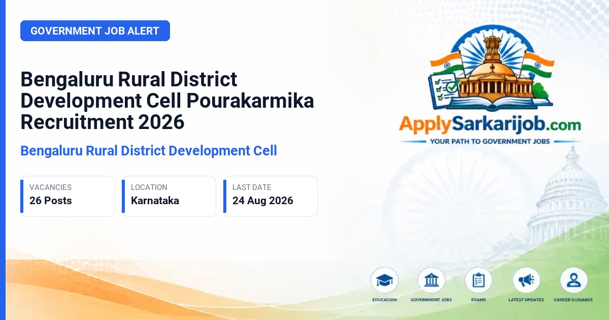 Bengaluru Rural District Development Cell - Pourakarmika Official Notification Poster & Schedule