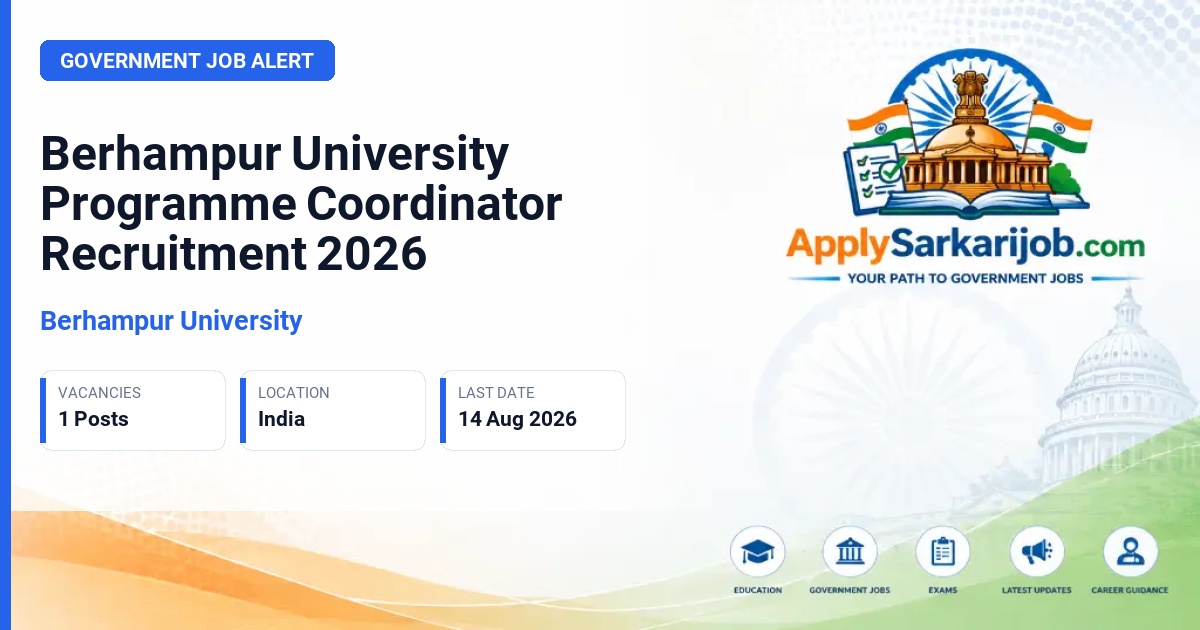 Berhampur University - Programme Coordinator, NSS Official Notification Poster & Schedule