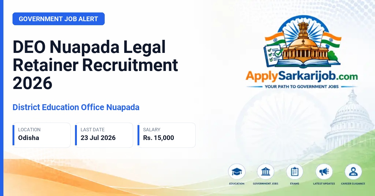 District Education Office Nuapada - Legal Retainer Official Notification Poster & Schedule