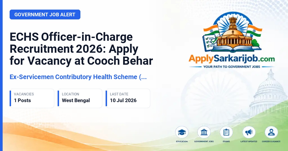 Ex-Servicemen Contributory Health Scheme (ECHS) - Officer-in-Charge Official Notification Poster & Schedule